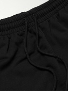 Off-White - Tapered Logo-Print Cotton-Jersey Cargo Sweatpants - Black