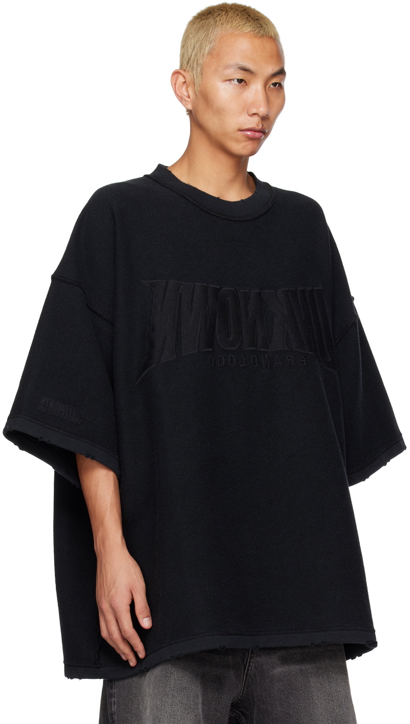 VETEMENTS Black 'Unknown' T-Shirt Vetements