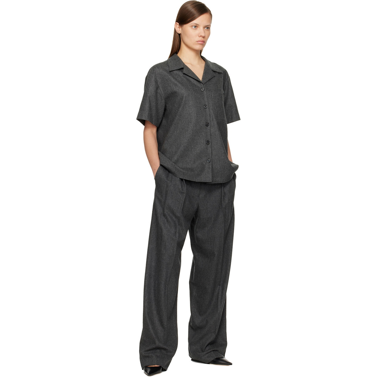 KHAITE Gray August Trousers