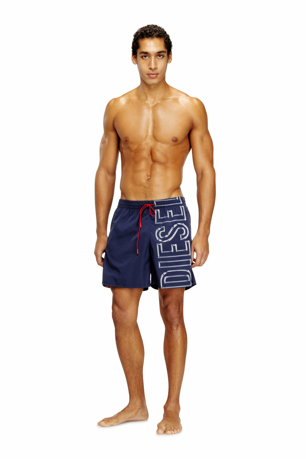Diesel Swim shorts with oversized logo print - Swim shorts Mens in Blue