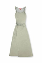 Diesel Jersey maxi dress with twisted details - Dresses Womens in Green