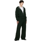 Les Tien Green Heavyweight Party Snap Sweatpants