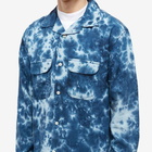 Corridor Men's Tie Dye Camp Collar Shirt in Navy