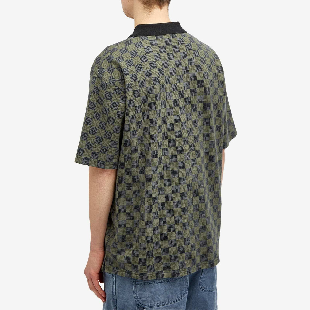 Polar Skate Co. Men's Jacques Polo Shirt in Black/Green