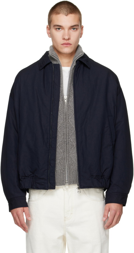 Photo: CASEY CASEY Navy Lin Cot Meaux Blouson Jacket
