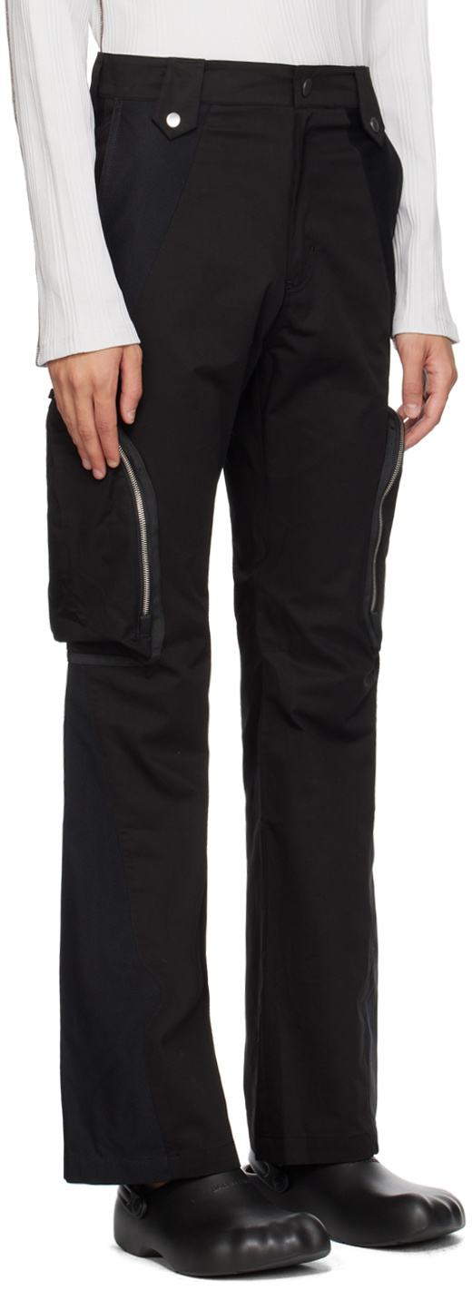 FFFPOSTALSERVICE Black Paneled Cargo Pants