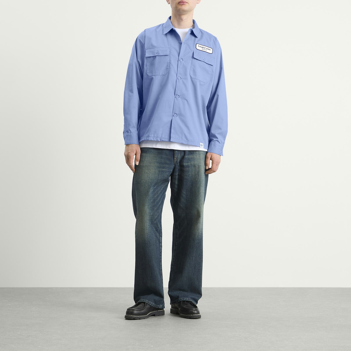 Neighborhood Men's Classic Long Sleeve Work Shirt 1 in Blue