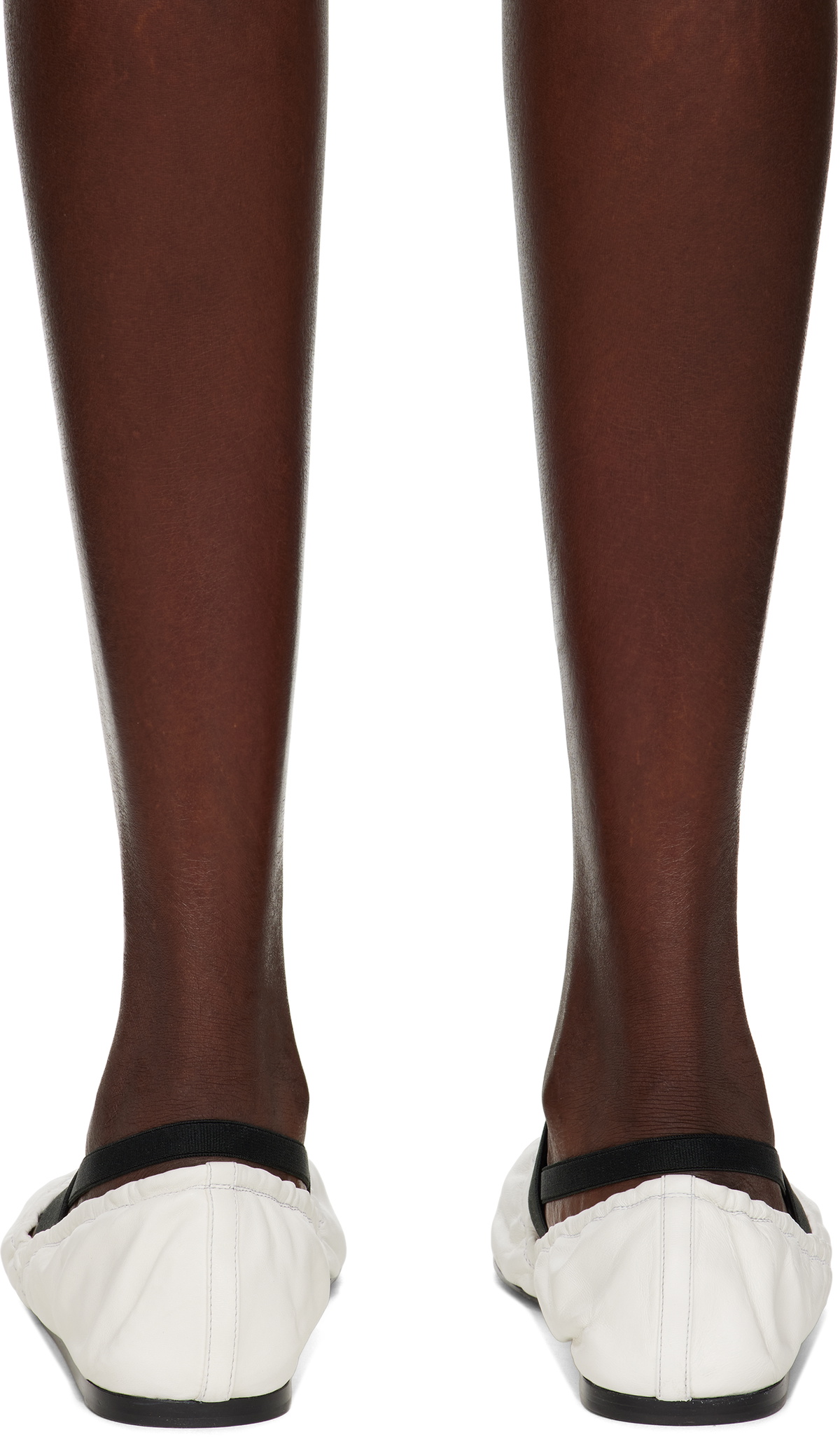 ALAINPAUL White Merce Ballerina Flats