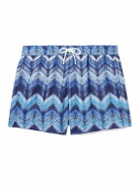 Missoni - Straight-Leg Mid-Length Striped Swim Shorts - Blue