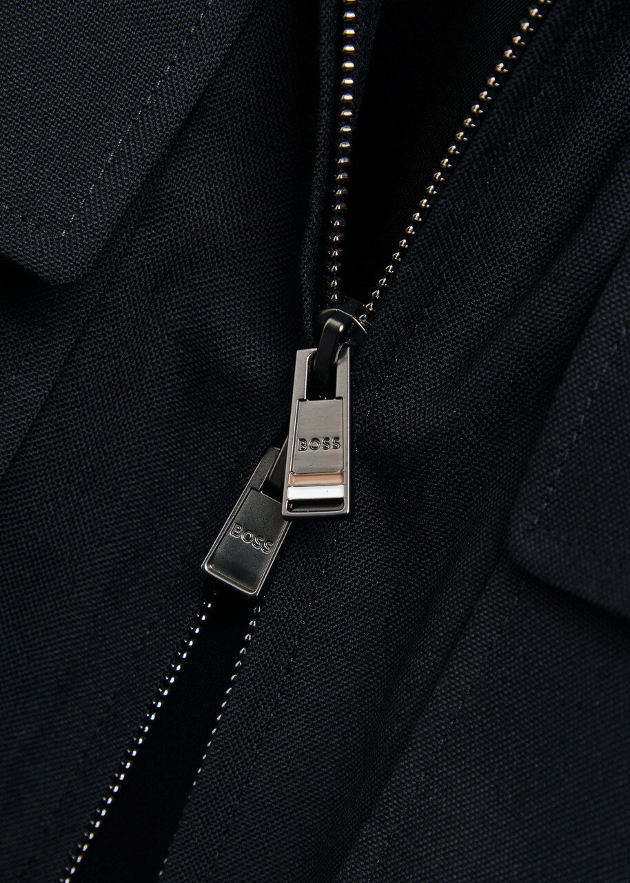Boss Wool Overshirt Navy