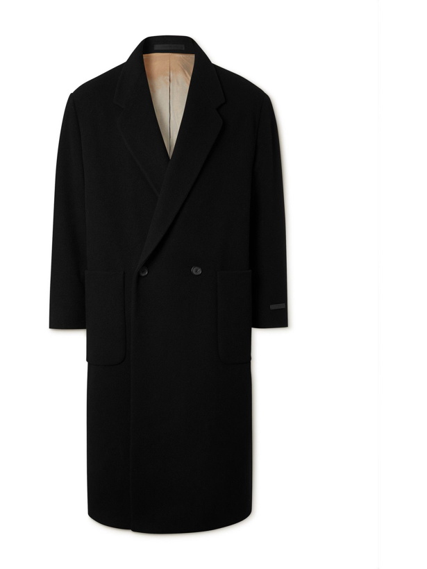 Photo: FEAR OF GOD - Double-Breasted Melton Wool Overcoat - Black