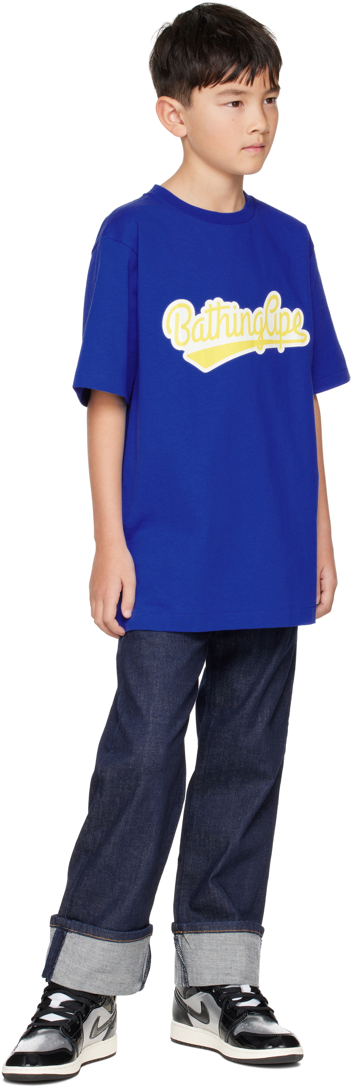 BAPE Kids Blue 'Bathing Ape' T-shirt A Bathing Ape