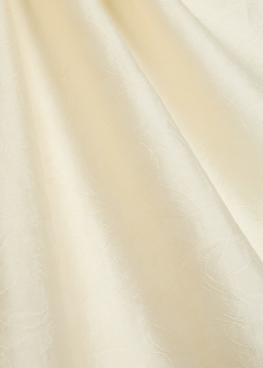 Solaqua Giulia Embroidered Wide-leg Trousers Ivory