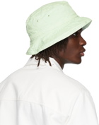 Jil Sander Green Cotton Bucket Hat