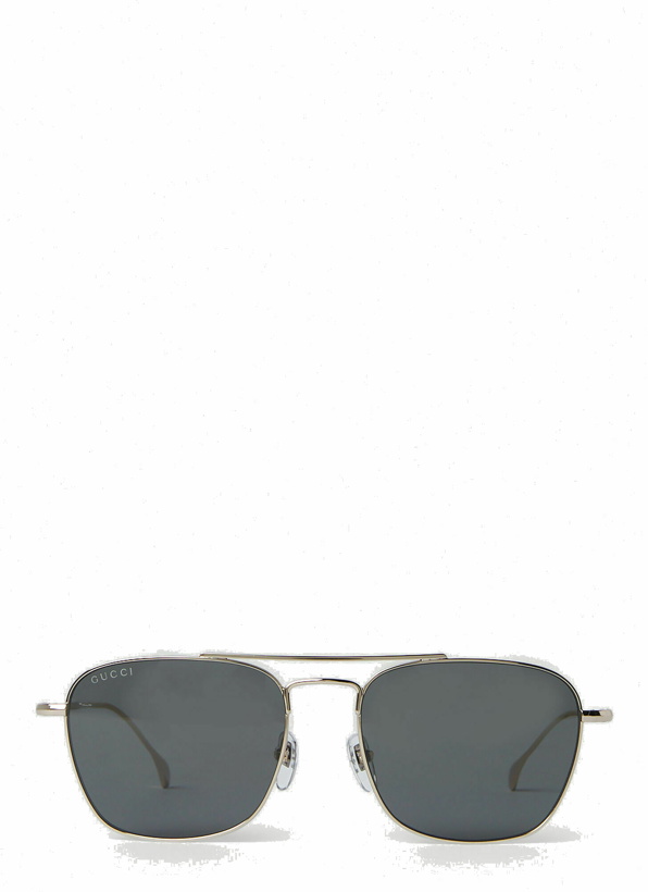 Photo: Light Banana Aviator Sunglasses in Silver