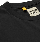 Gallery Dept. - Distressed Paint-Splattered Logo-Print Cotton-Jersey T-Shirt - Black