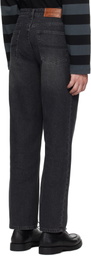 Uniform Bridge Black 5P Straight Jeans
