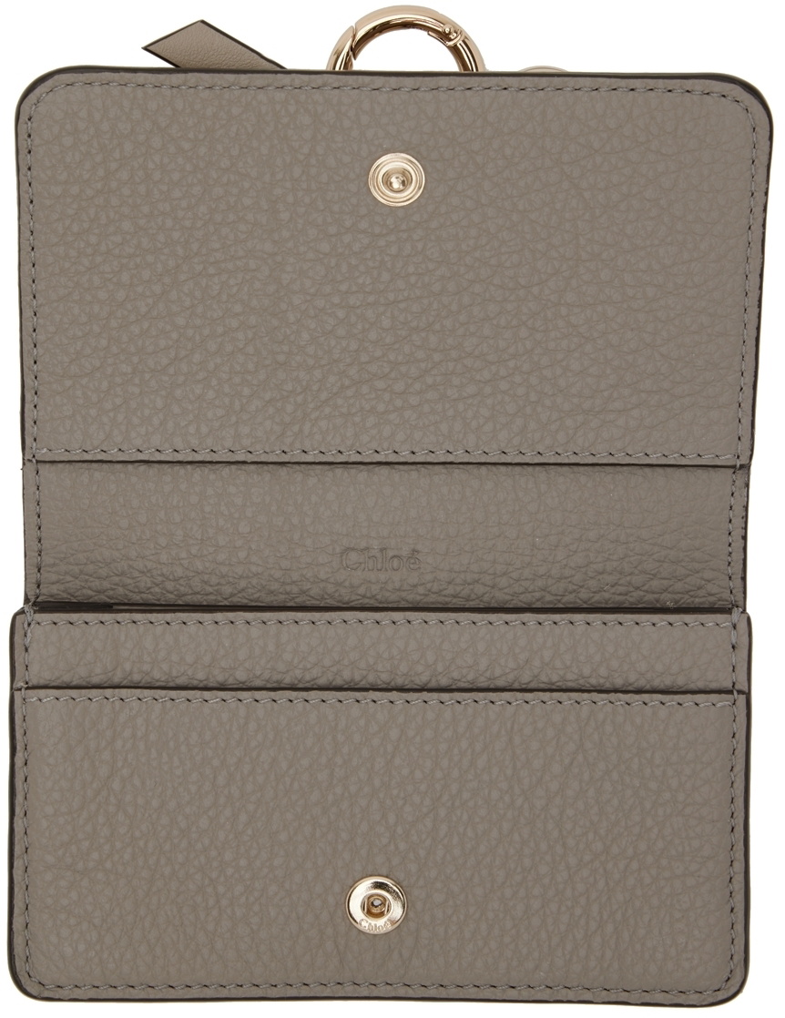 Chloé Gray Alphabet Business Card Holder