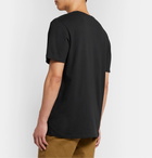 Vans - Slim-Fit Embroidered Combed Cotton-Jersey T-Shirt - Black