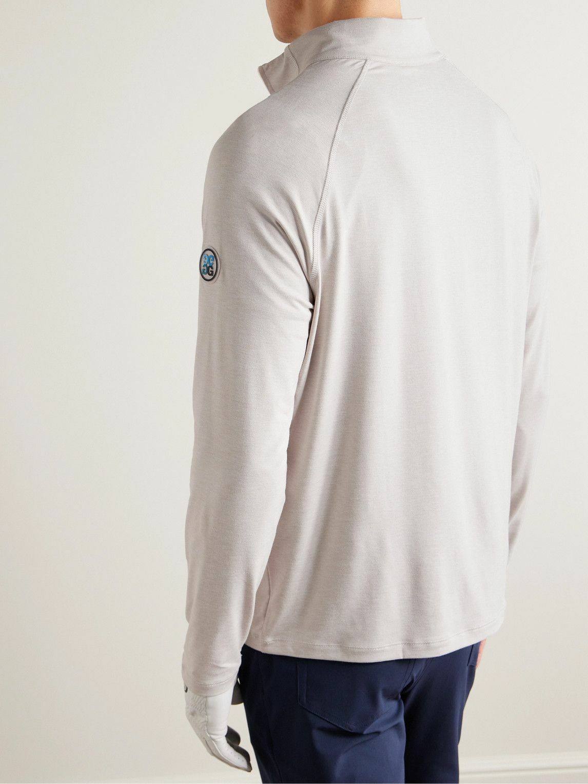 G/FORE - Luxe Staple Mid Tech-Jersey Half-Zip Golf Top - Neutrals G/FORE