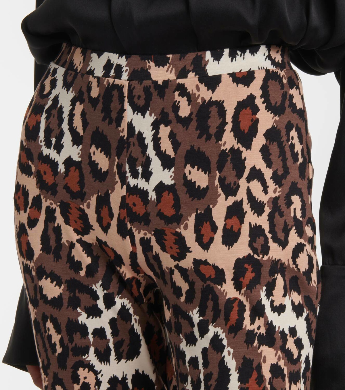 Diane von Furstenberg Brooklyn leopard-print flared pants