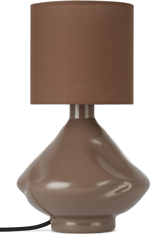 Photo: Los Objetos Decorativos Brown Cylindrical Table Lamp