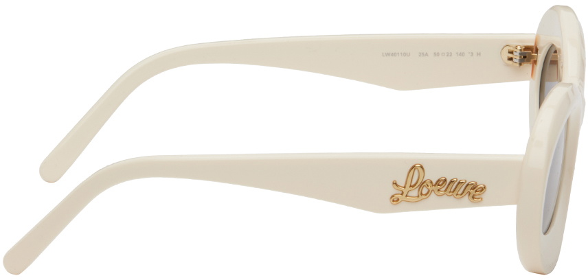 Loewe サングラス ホワイト SS24 Loewe - Square Mask Sunglasses in Acetate and Nylon - White