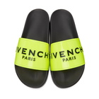 Givenchy Yellow Logo Flat Sandals