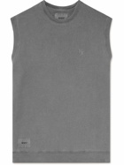 WTAPS - Logo-Embroidered Cotton-Jersey Sweater Vest - Gray