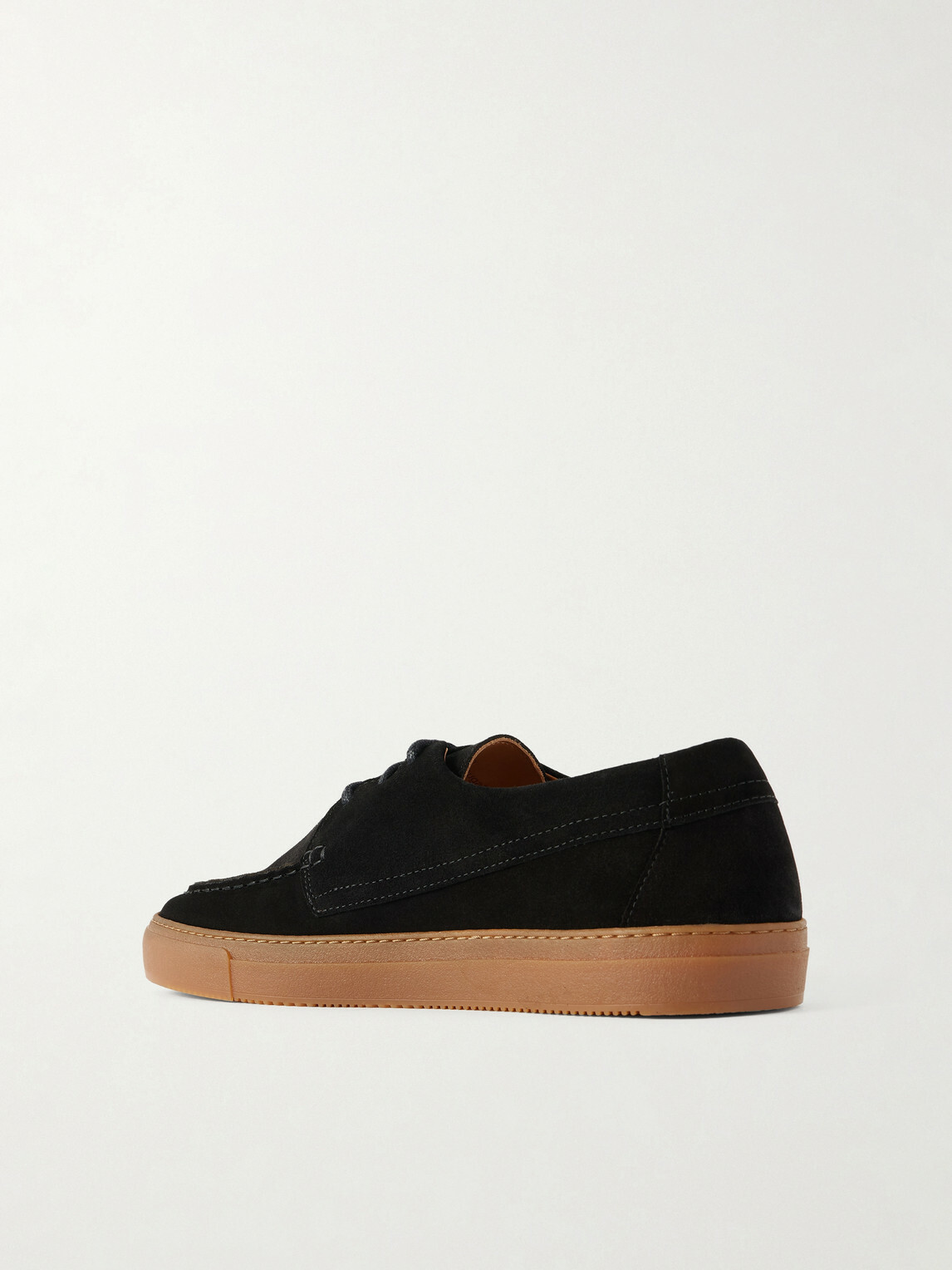 Mr P. - Larry Suede Boat Shoes - Black