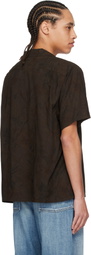 Taiga Takahashi Brown Lot. 113 Open Collar Shirt