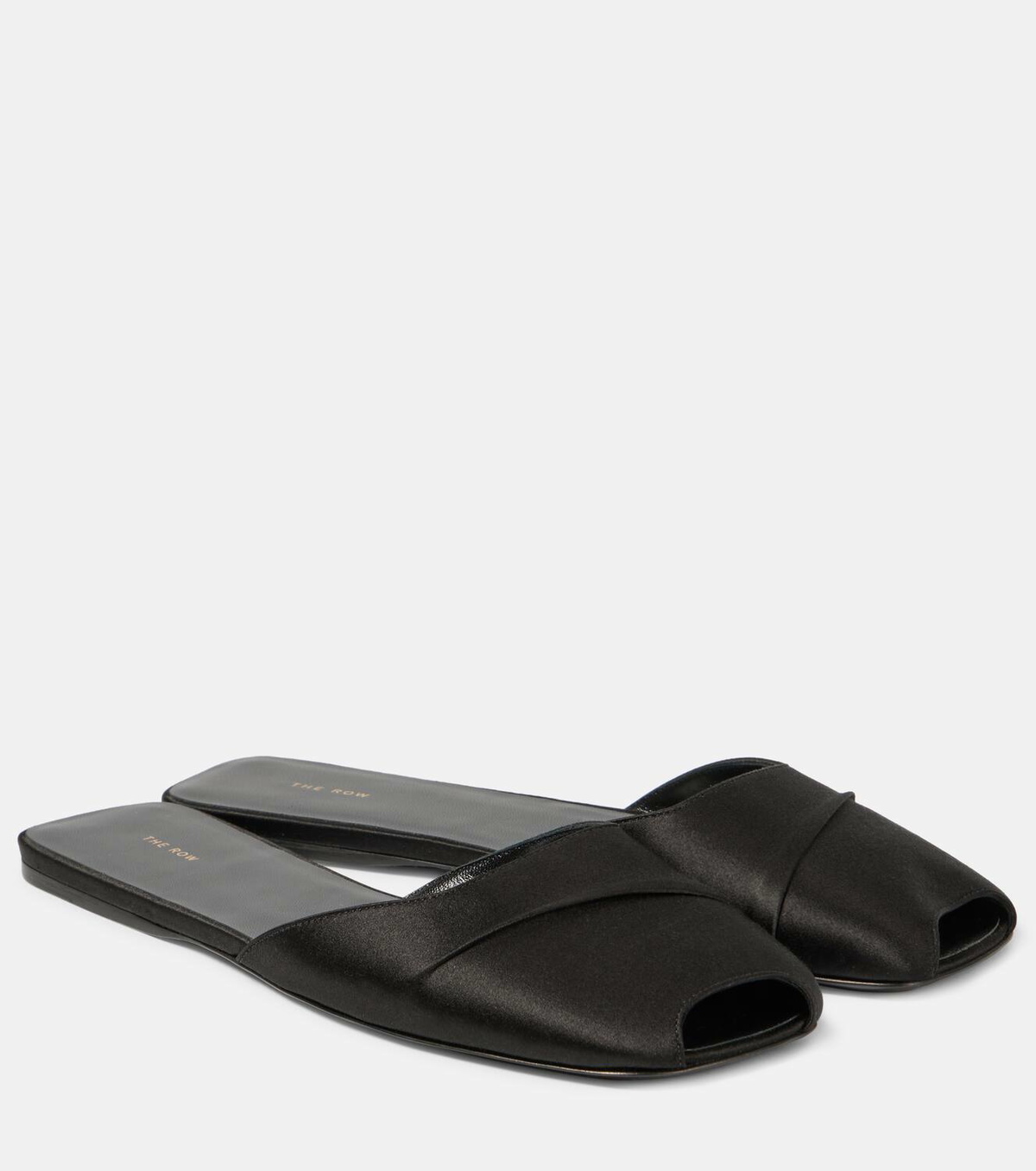 サンダル・ミュール The Row 'Milla Flat' sandals The Row Milla satin slides The Row