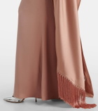 Taller Marmo Mounia caped crêpe cady gown