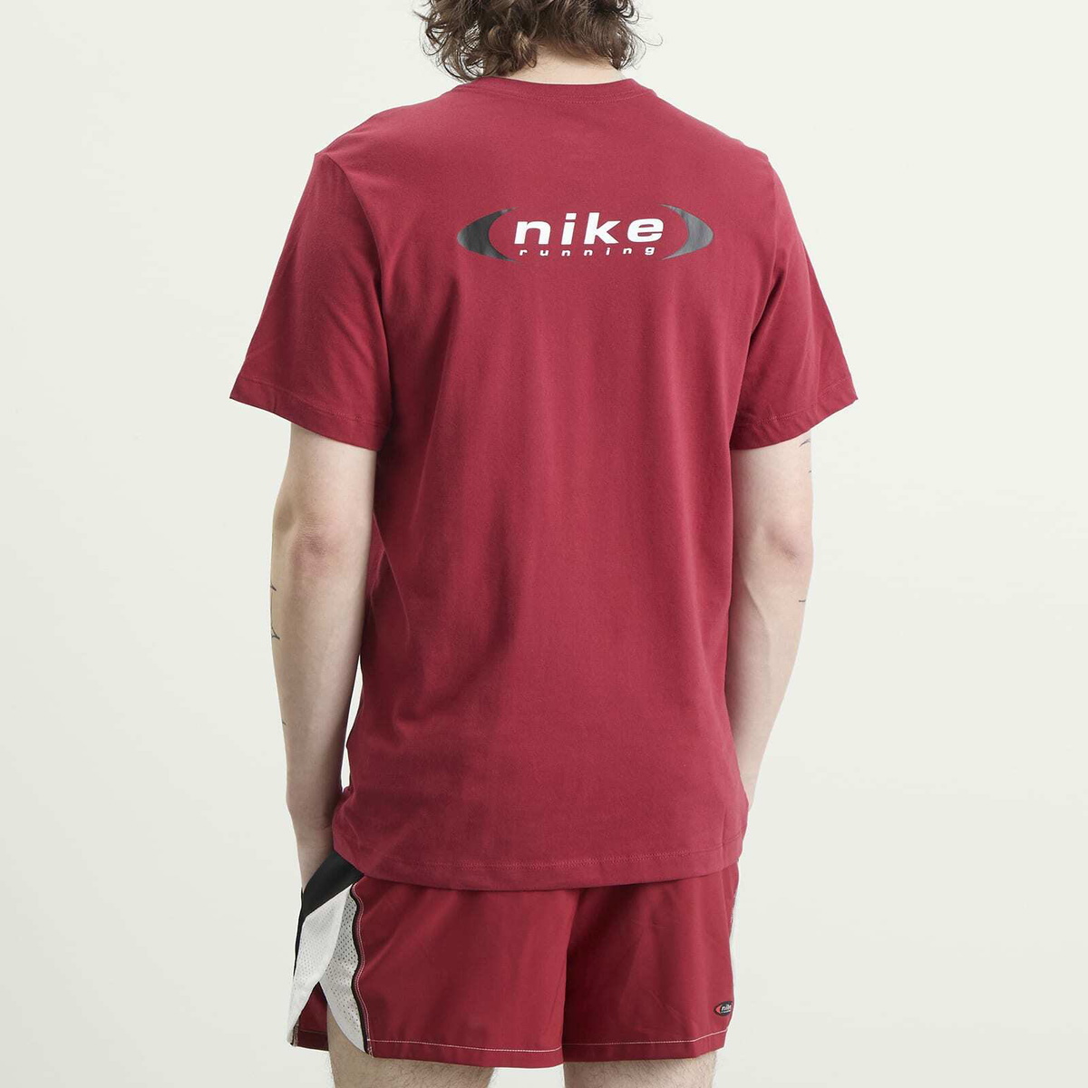 Nike Running Men's Nike Men's Dri-Fit Retro Running T-Shirt in Team Crimson