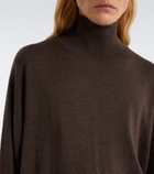 The Row Leith cashmere and silk turtleneck sweater