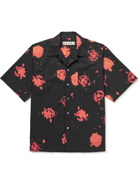 Marni - Convertible-Collar Printed Cotton-Poplin Shirt - Black