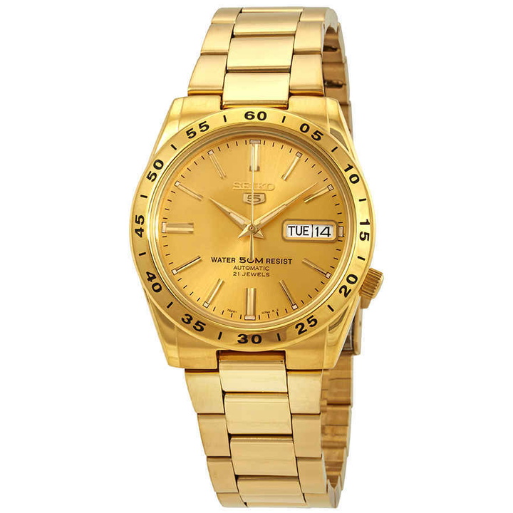 Photo: Seiko Series 5 Automatic Gold Dial Watch SNKE06K1S