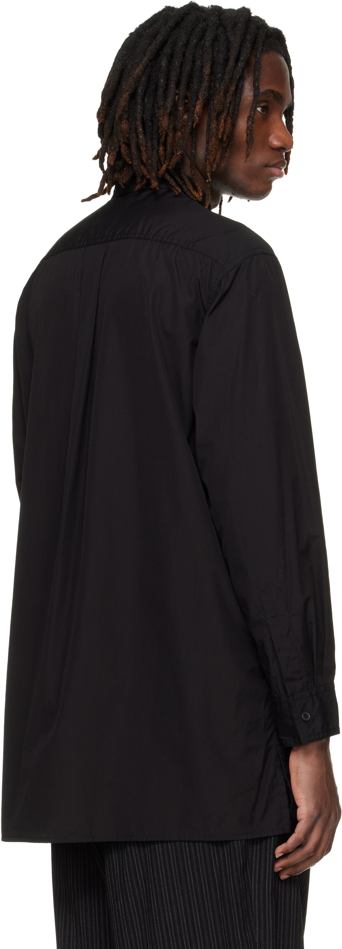 YOHJI YAMAMOTO Black Big Standard Chain Stitch Shirt