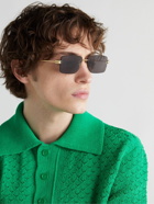Bottega Veneta - Frameless Gold-Tone Sunglasses