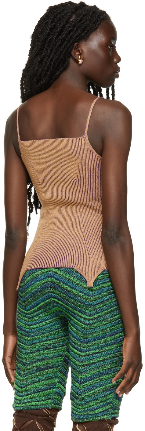 ISA BOULDER Orange & Purple Bodyform Tank Top Isa Boulder