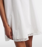 Faithfull Galle lace-trimmed cotton minidress
