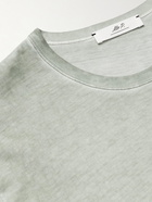 Mr P. - Cold-Dyed Organic Cotton-Jersey T-Shirt - Green