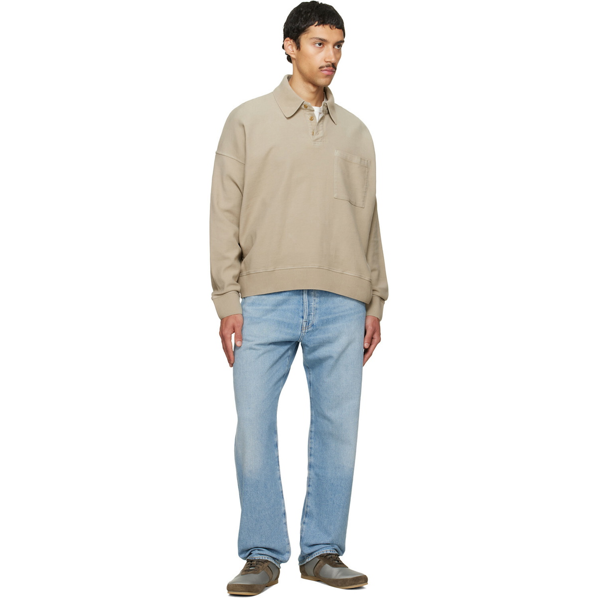 Citizens of Humanity Taupe Rugby Polo