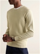 Loro Piana - Cotton and Silk-Blend Piqué Sweater - Neutrals