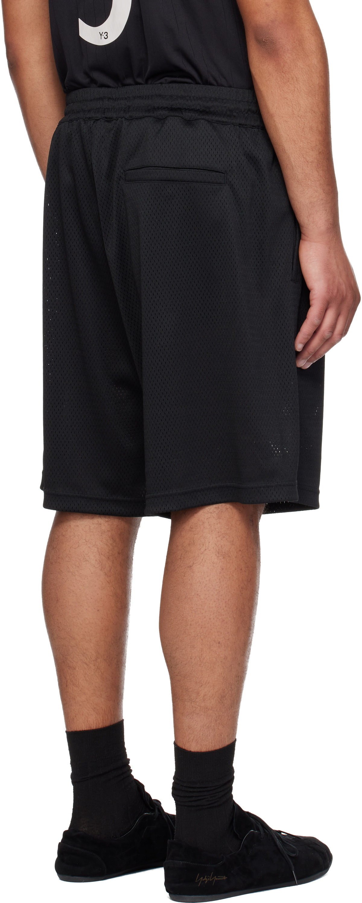 Y-3 Black Mesh Shorts