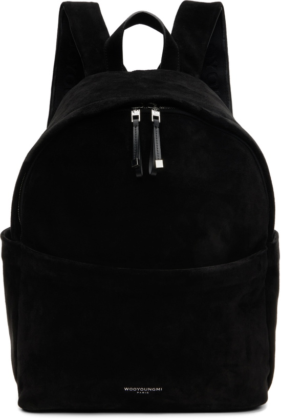 Photo: WOOYOUNGMI Black Suede Backpack