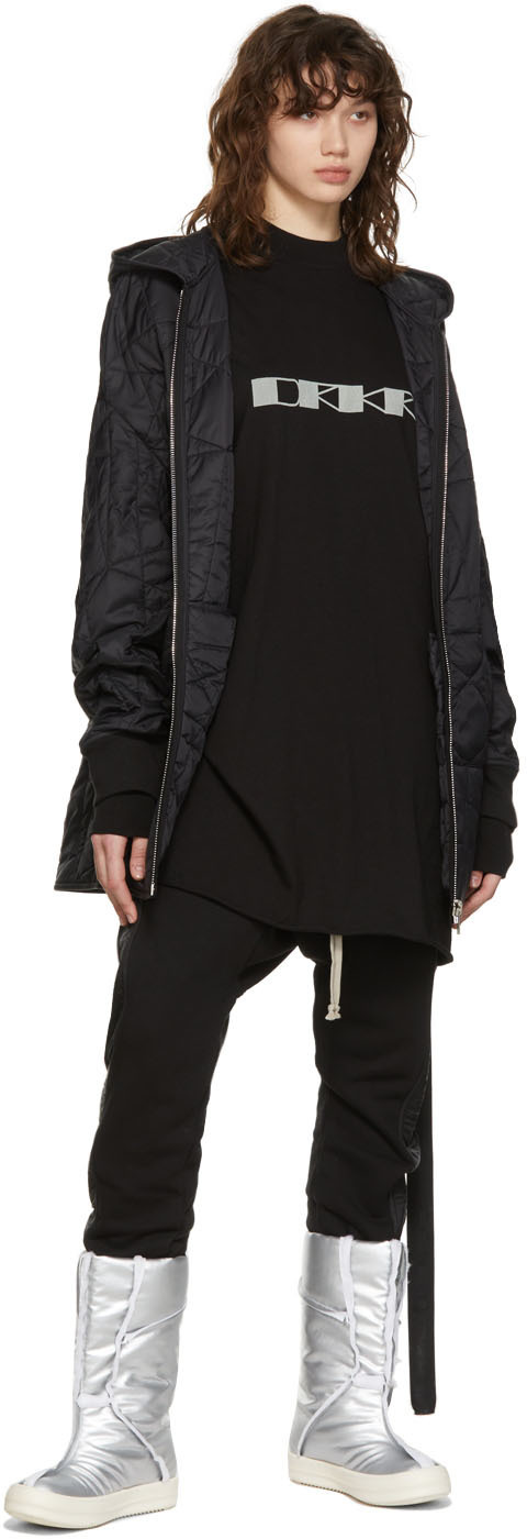 Rick Owens Drkshdw Black Zip Front Peter Jacket Rick Owens Drkshdw