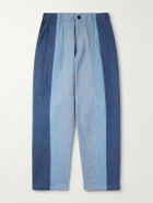 Kardo - Taka Straight-Leg Embroidered Cotton Trousers - Blue