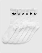 Adidas Tre Crw Sock 6 Pp White - Mens - Socks
