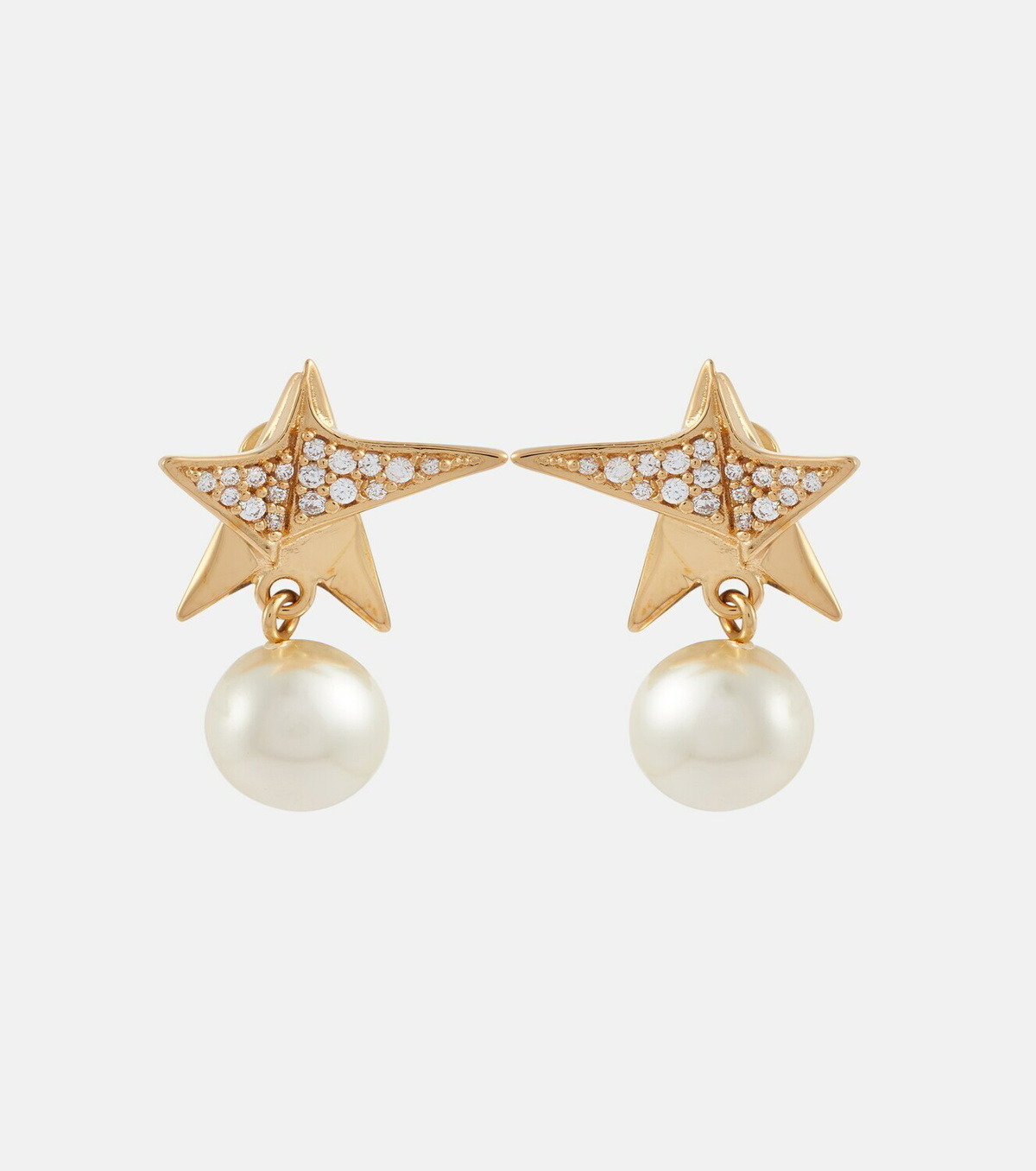 Salvatore Ferragamo Star Dangle Pearl Post Earrings